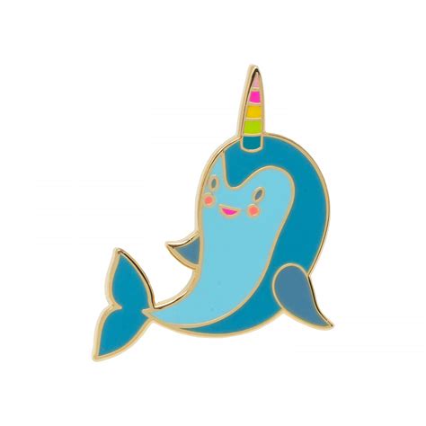 narwhale enamel pin brooches and pins enamel pins acorn and will