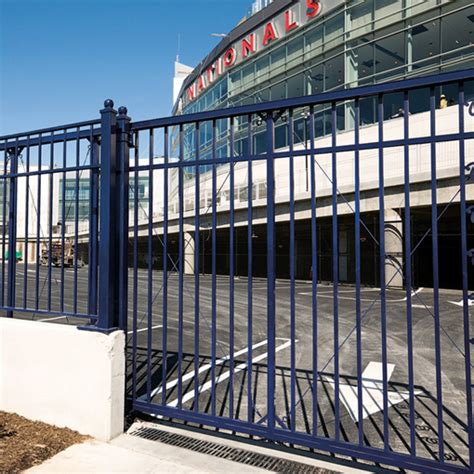 Parking Lot Gates Long Fence