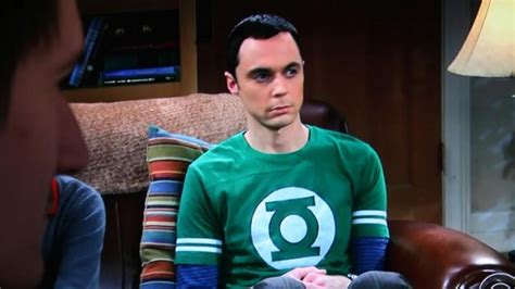 The T Shirt Green Lantern By Sheldon Cooper Jim Parsons In The Big