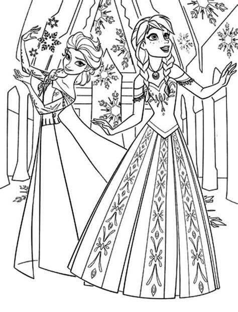 Elsas Castle Coloring Pages Sketch Coloring Page