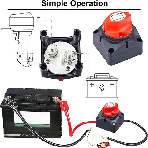 Battery Disconnect Switch, 6V 12V 24V 48V Heavy Duty Battery Disconnect