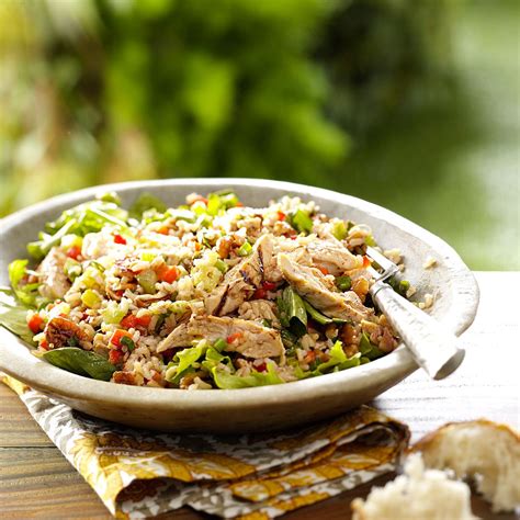 Brown Rice Salad With Grilled Chicken Recipe Taste Of Home