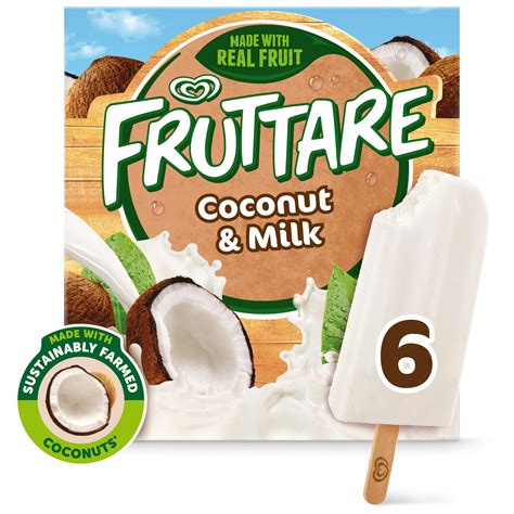 Fruttare Frozen Fruit Bar Coconut and Milk 6 ct - BrickSeek