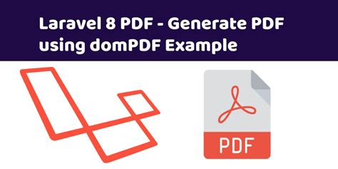 Laravel Pdf Generate Pdf Using Dompdf Example