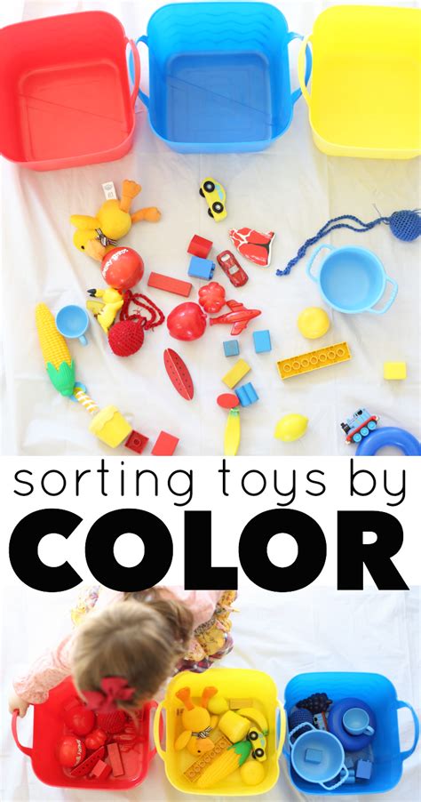 This Sorting Toys By Color Activity Is Perfect For Toddlers It