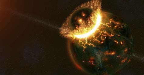 The Giant Impact Hypothesis An Entire Planet Called Theia Once Collided Head On With Early