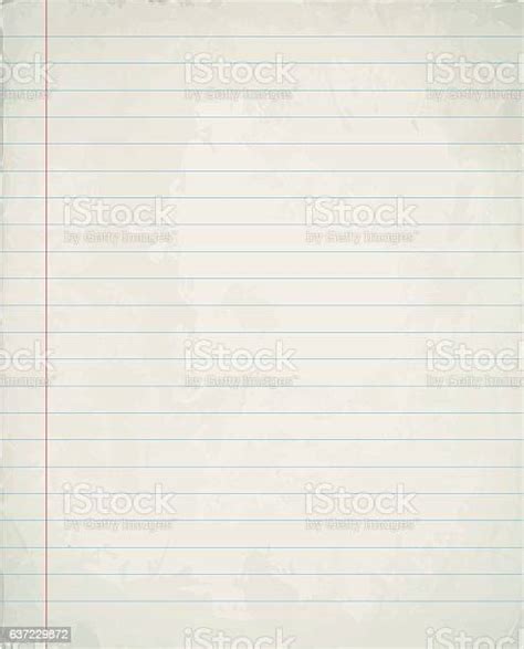 Blank Lined Paper Texture From A Notepad Stock Illustration Download