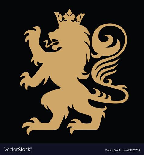 Make an awesome crown logo online with brandcrowd's crown logo maker. Gold lion king heraldic with crown logo template Vector Image