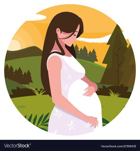 Isolated Pregnant Woman Design Icon Royalty Free Vector
