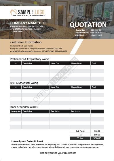 12 Free Quotation Templates For Businesses And Individuals