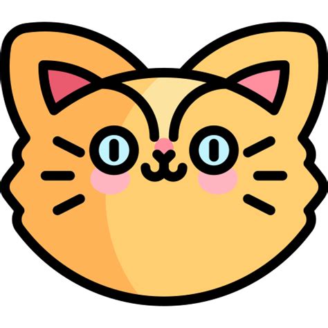 Cat Kawaii Lineal Color Icon