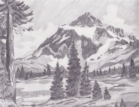 My new pen & ink drawing workbook: Mountain Landscape by Melmo1123 on deviantART | Landscape ...