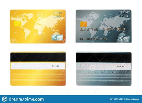 Modern Credit Cards On Background Front And Back Views Stock Image