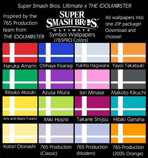 Ssbu Symbol Wallpapers 765pro Colors By Thewolfbunny On Deviantart
