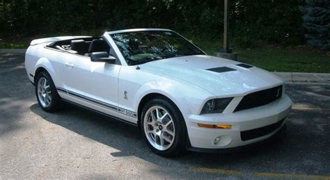 White 2008 Ford Mustang Shelby Gt 500 Convertible