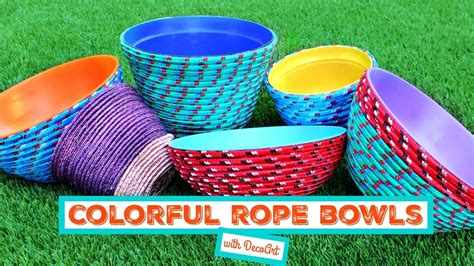 How To Colorful Rope Bowls Youtube