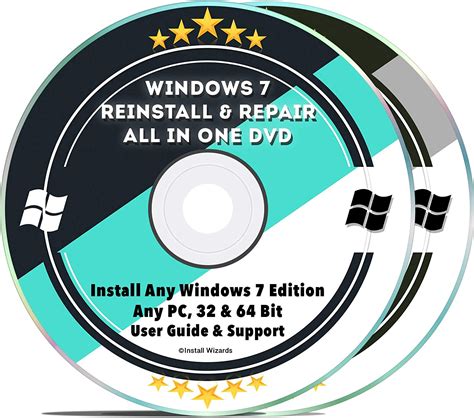 Windows 7 Repair And Reinstall Disc Set Recovery Reboot Restore Fix
