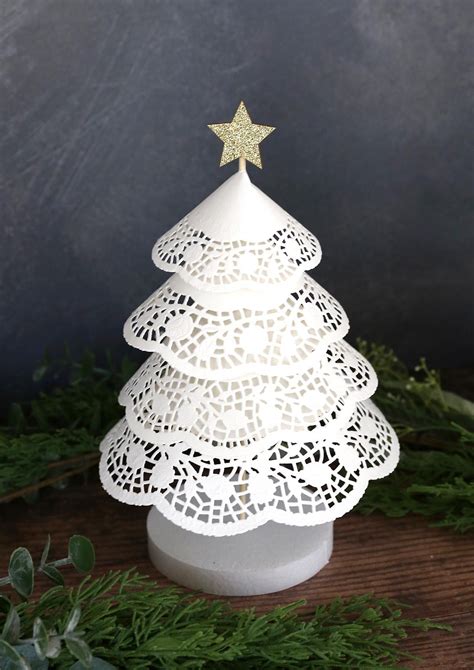 Make Paper Doily Christmas Trees Wdollar Store Supplies Christmas