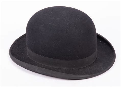 Lot Vintage Mens John B Stetson Bowler Hat Black Wool Size 725