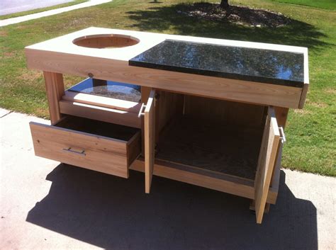 If you want to build the rest of the table from treated wood, that is fine. Woodwork Big Green Egg Table Plans Medium PDF Plans