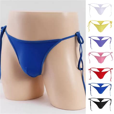 Mens Sexy Sissy Pouch Panties Sheer Lace G String Gay Underwear