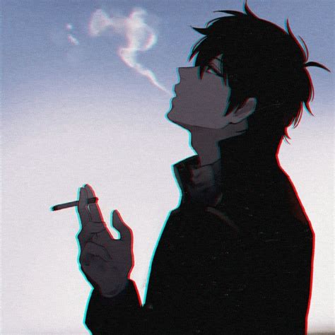 Sad Anime Boy Pfp Smoking