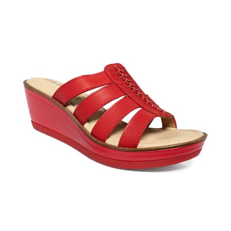 Lyst Hush Puppies Womens Roux Platform Wedge Sandals In Red