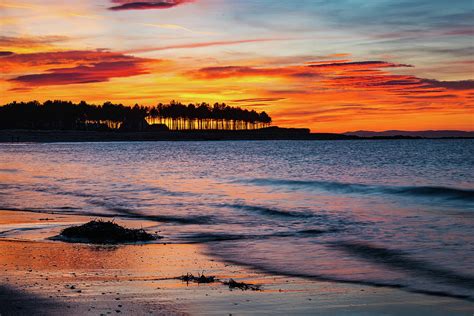 Sunset At Yellowcraig Beach Scotland Photograph By Sally Anderson