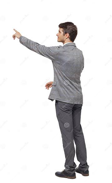 Back View Of Pointing Business Man Stock Image Image Of Backside