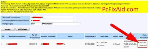 That is termed dp10 visa, then click this link for malaysia dp10 visa standing check here. Malaysia Visa Check Online by Passport Number & Visa ...