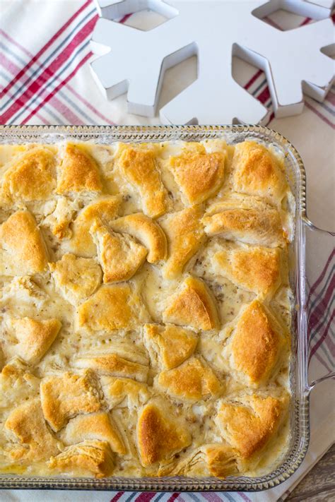 Sausage Biscuits And Gravy Casserole Recipe With Video The Cake Boutique