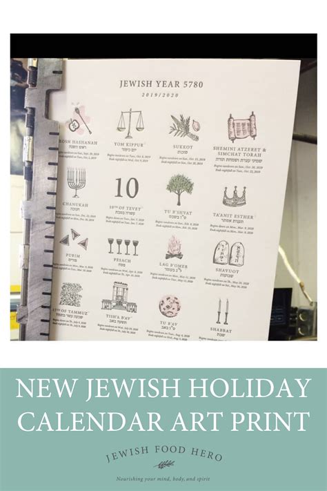 New Jewish Holiday Calendar Art Print 20222023 Year 5783 Etsy