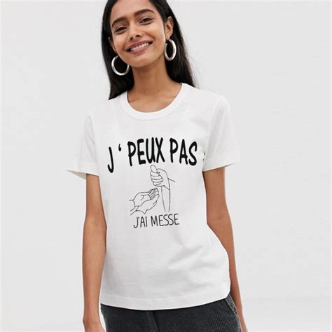 T Shirt Je Peux Pas Jai Messe Femme Taille S