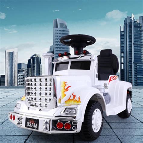 Kids Electric Toy Truck 6v Ride On Kids Car White — Kids Car Sales