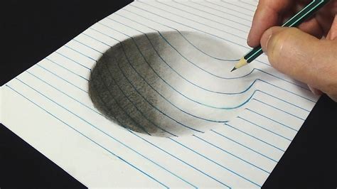 3d Drawing For Kids And Adults How To Draw Concave Surface With Pencil