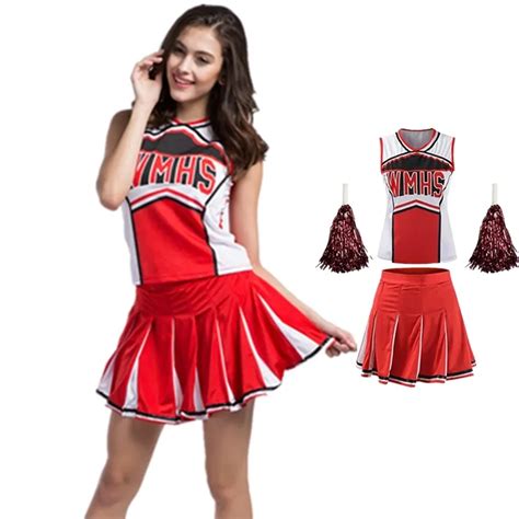 Cheerleader Costume Set Women Schoolgirl Cosplay Uniforme Girl Lencería Sexy Lencería Gleeing