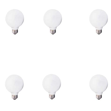 Sylvania 40 Watt Incandescent G25 Soft White Globe Light Bulb 6 Pack