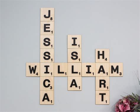 Scrabble Wall Art Puzzle Format Home Decor Personalized Etsy