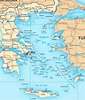 Map of Aegean Sea with islands - Ontheworldmap.com