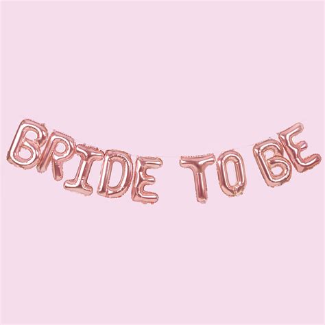 Bride To Be Rose Gold Balloon Banner Postbox Party