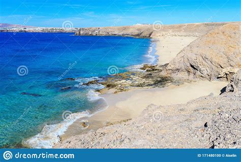 Playa De La Cera Papagayo Lanzarote Stock Photo Image Of Coastline