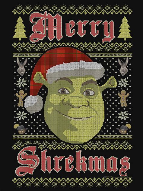 Shrek Merry Shrekmas Ugly Sweater Style Christmas T Shirt For Sale By