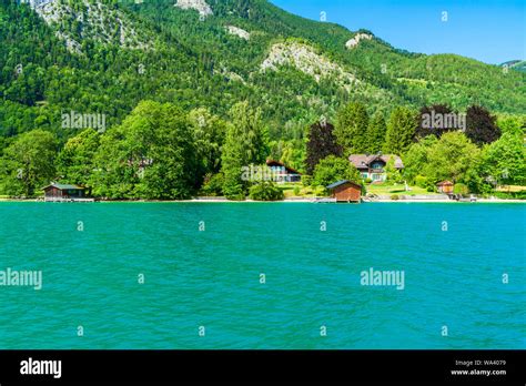 Lake Wolfgangsee In The Salzkammergut Resort Region Austria Stock