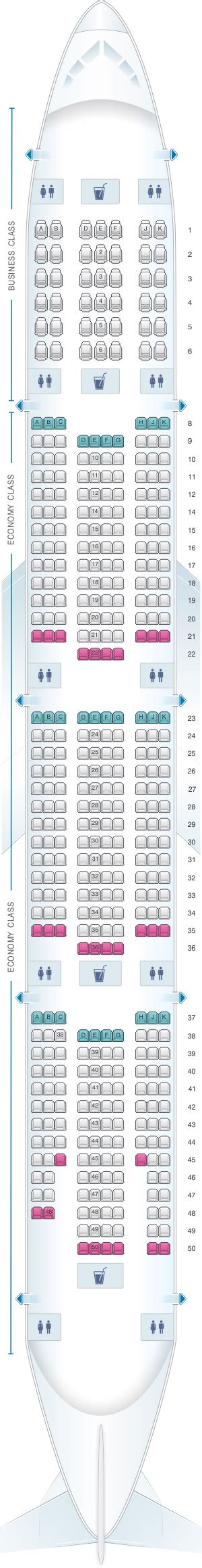 Seat Map Emirates Boeing B777 300er Two Class