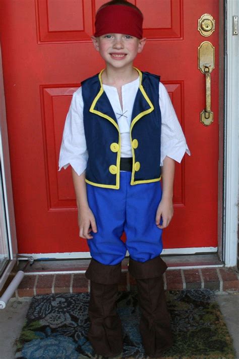 Jake And The Neverland Pirate Costume Vest Head Sash And Belt