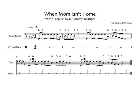 23 When Mom Isn T Home Trombone Sheet Music Rupaligleison