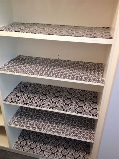 Cabinet liner is also known as the drawer liner. My new pantry shelves lined with wrapping paper from ...