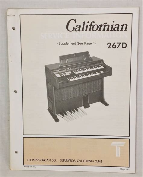 Thomas Californian Electric Organ Manuals Pick 1 Ebay