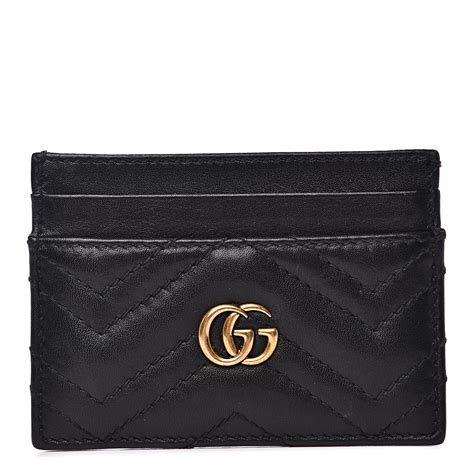 Shop 43 top gucci card holder and earn cash back all in one place. GUCCI Calfskin Matelasse GG Marmont Card Holder Black 531451 | FASHIONPHILE
