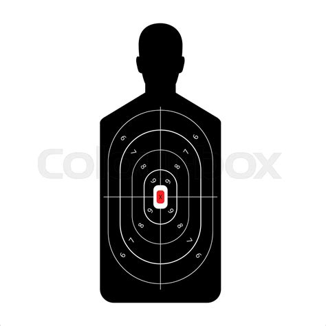 Target In Form Of Man For Shooting Range Stock Vector Colourbox